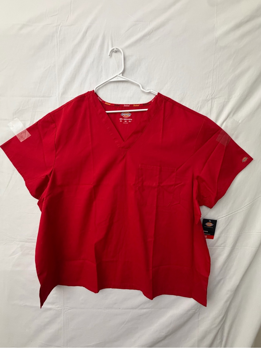 Dickies EDS Signature Red Scrub Top Unisex 4XL NWT (A736)